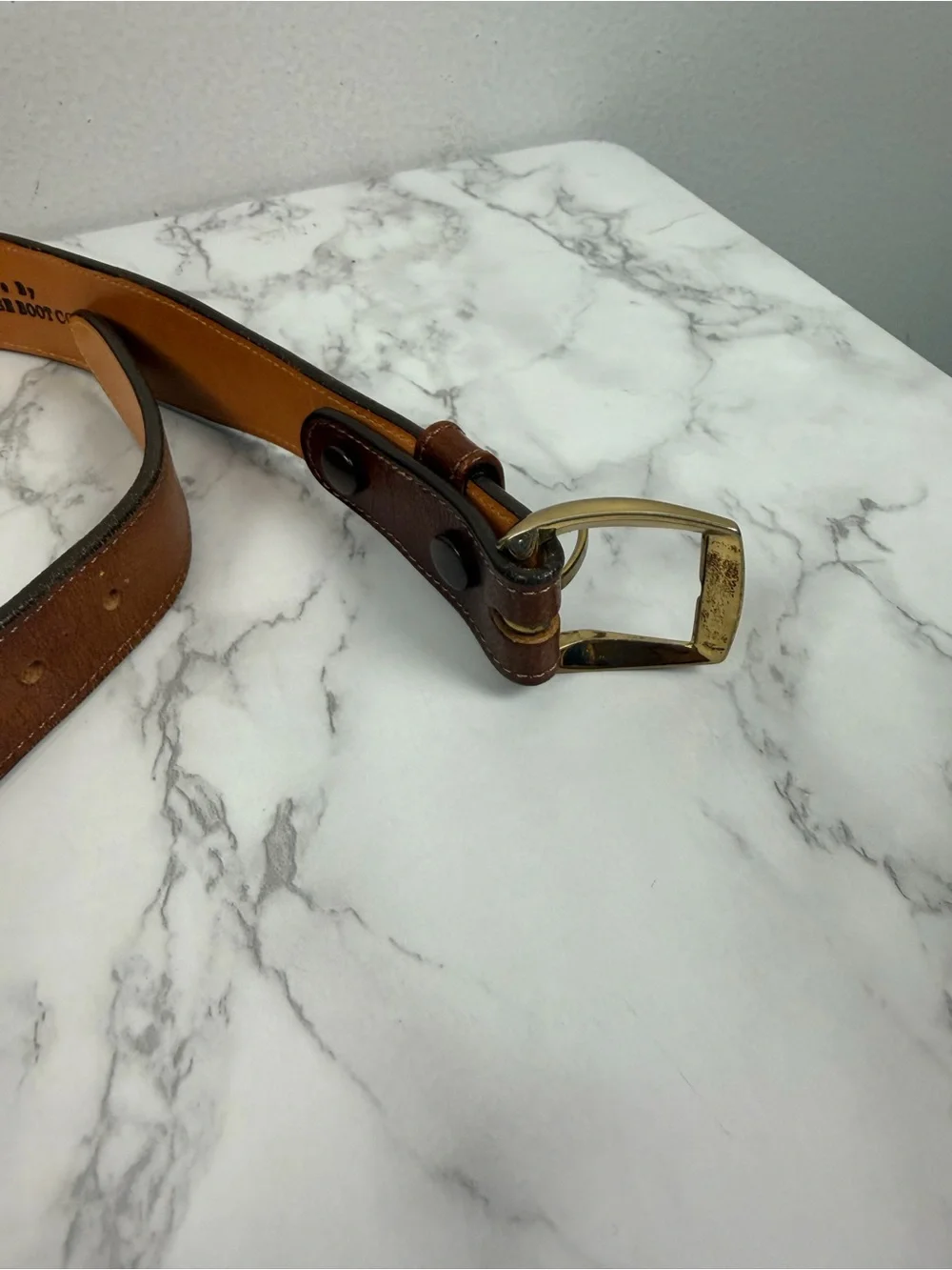 Lucchese boot co leather brown belt size 34